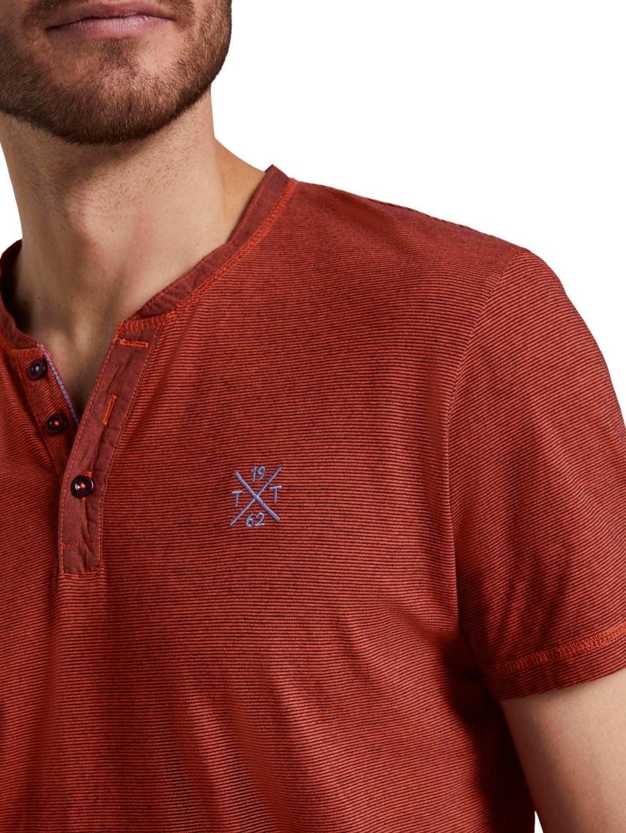 Serafino T-Shirt mit Farbmusterung