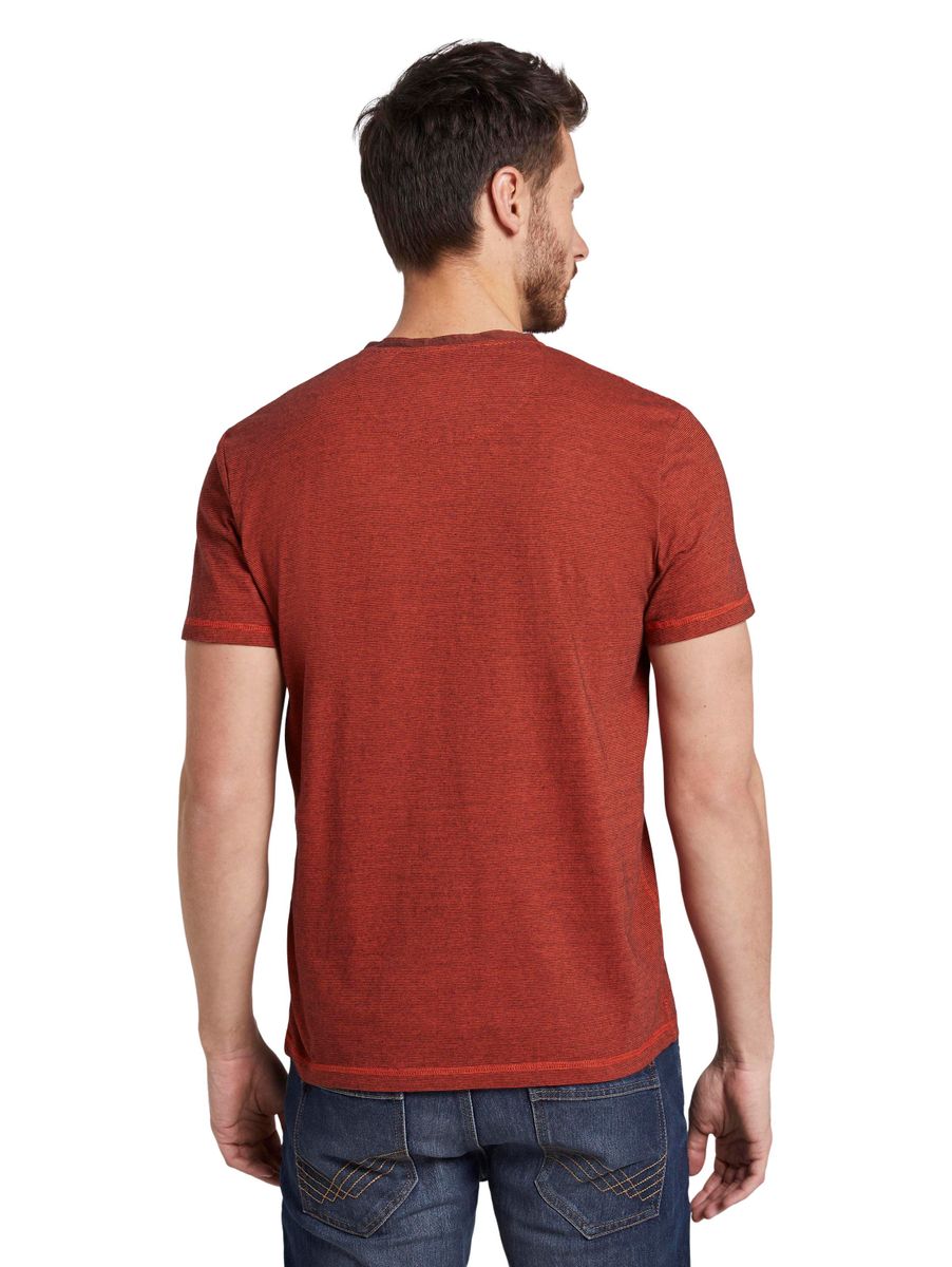 Serafino T-Shirt mit Farbmusterung