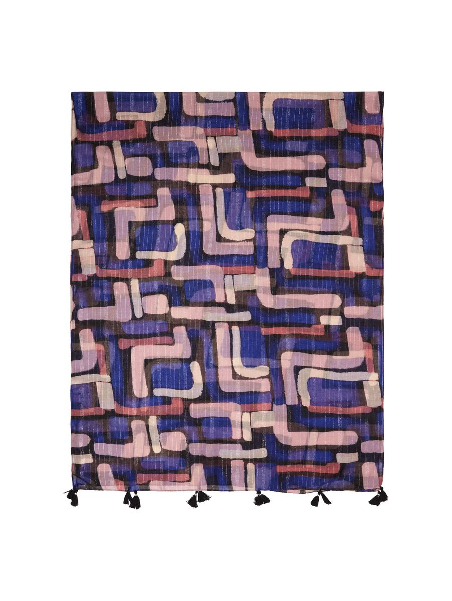 Gemusterter Schal mit recyceltem Polyester