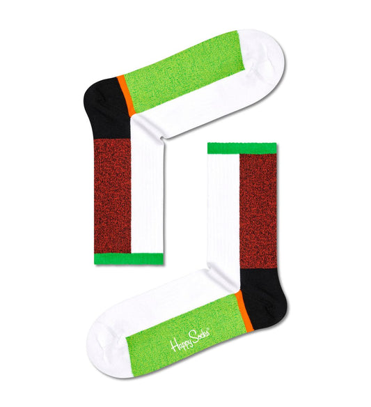 Blocked Fields 3/4 Crew Sock
