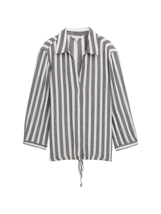 Regular Fit Bluse in Knitter-Optik