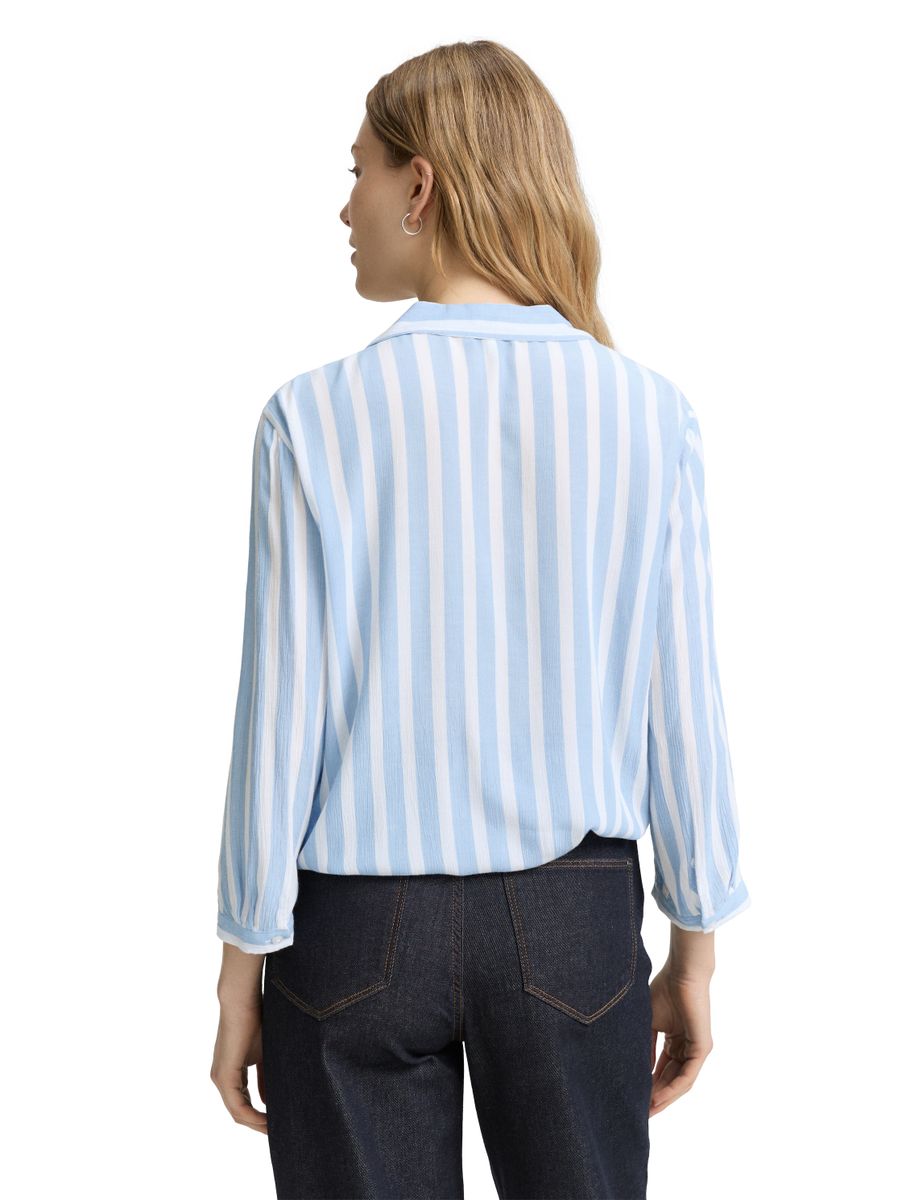 Regular Fit Bluse in Knitter-Optik