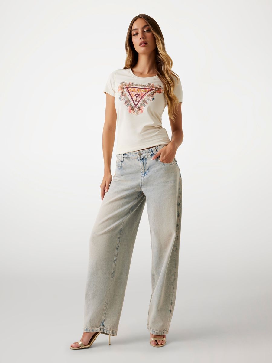 SS TRIANGLE FLOWERS TEE