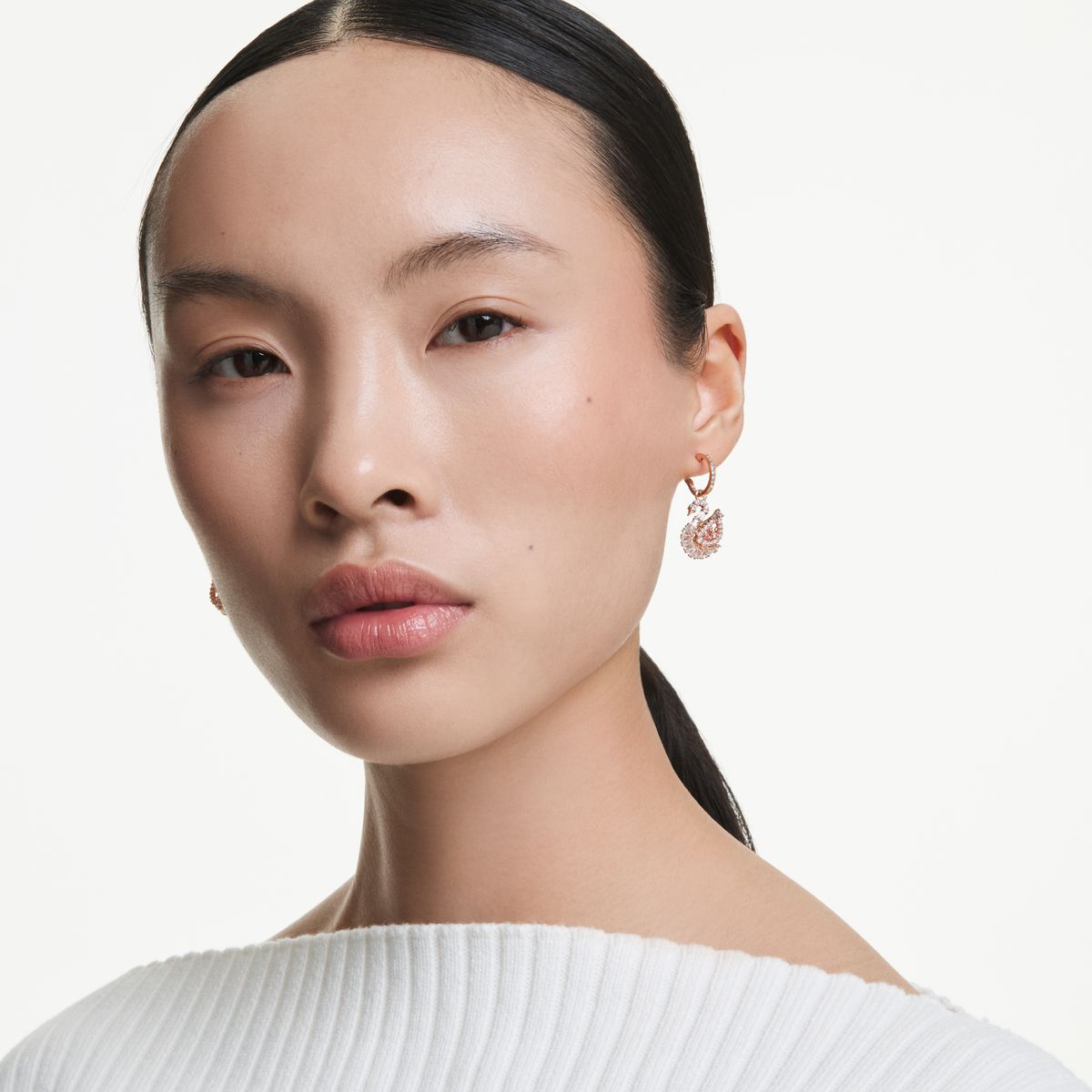 SWAN:OHRSTECKER PINK PIN/ROS