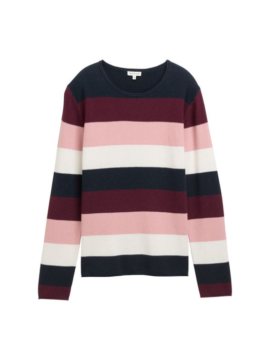 Knit structured striped