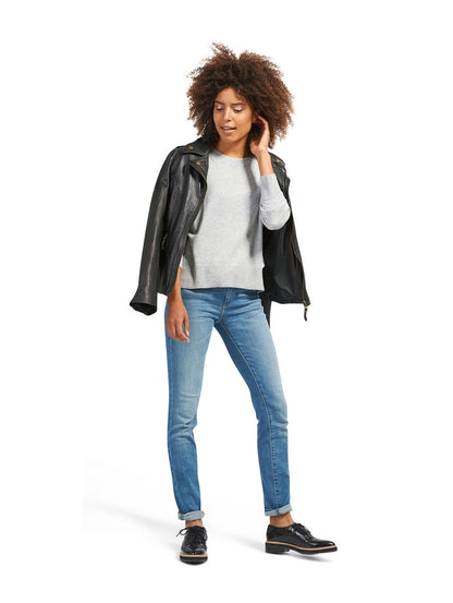 Pullover uni 1/1 round-neck - 2640/light frost gre