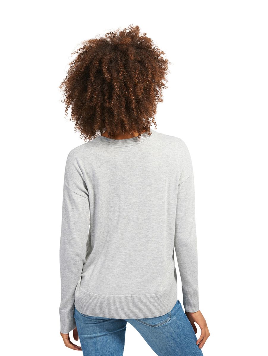 Pullover uni 1/1 round-neck - 2640/light frost gre