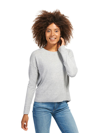Pullover uni 1/1 round-neck - 2640/light frost gre