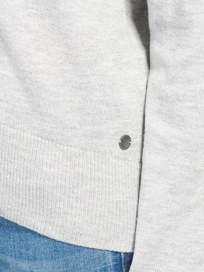 Pullover uni 1/1 round-neck - 2640/light frost gre