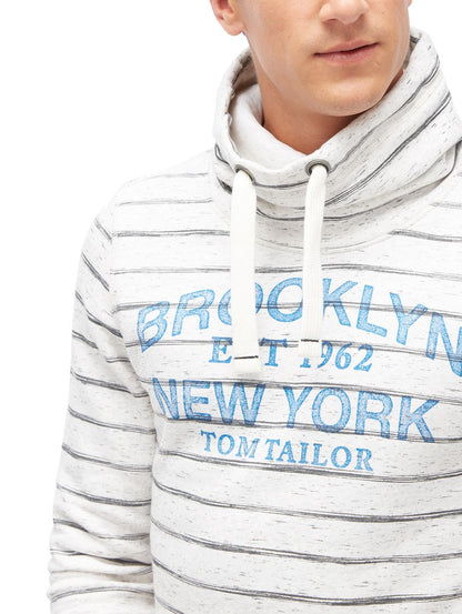 gestreiftes Sweatshirt mit Print