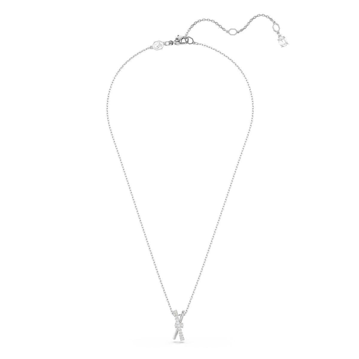 Hyperbola Anhänger, Verschiedene Schliffe, Twist, Weiß, Rhodiniert