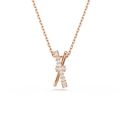 Hyperbola Anhänger, Verschiedene Schliffe, Twist, Weiß, Roségold-Legierungsschicht
