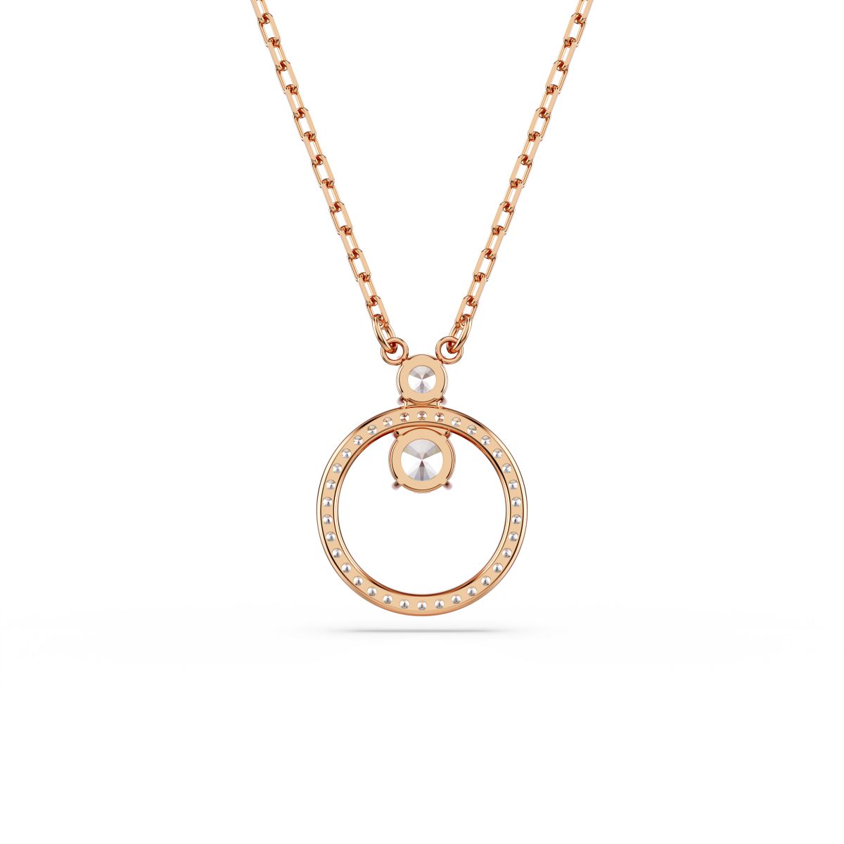Constella Anhänger, Pavé, Rundschliff, Weiß, Roségold-Legierungsschicht