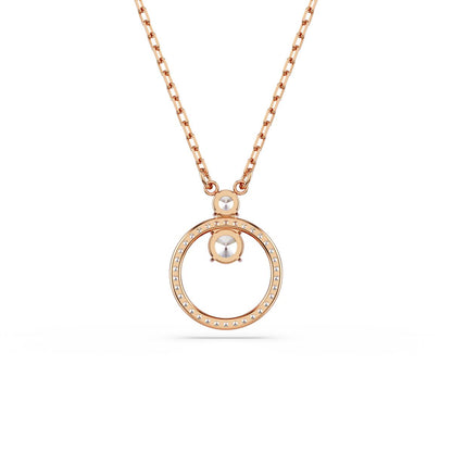 Constella Anhänger, Pavé, Rundschliff, Weiß, Roségold-Legierungsschicht