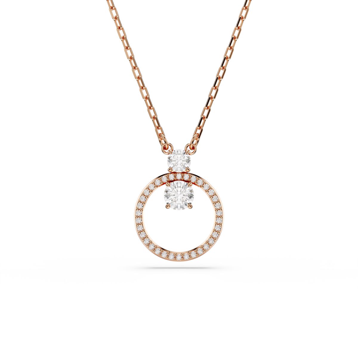 Constella Anhänger, Pavé, Rundschliff, Weiß, Roségold-Legierungsschicht