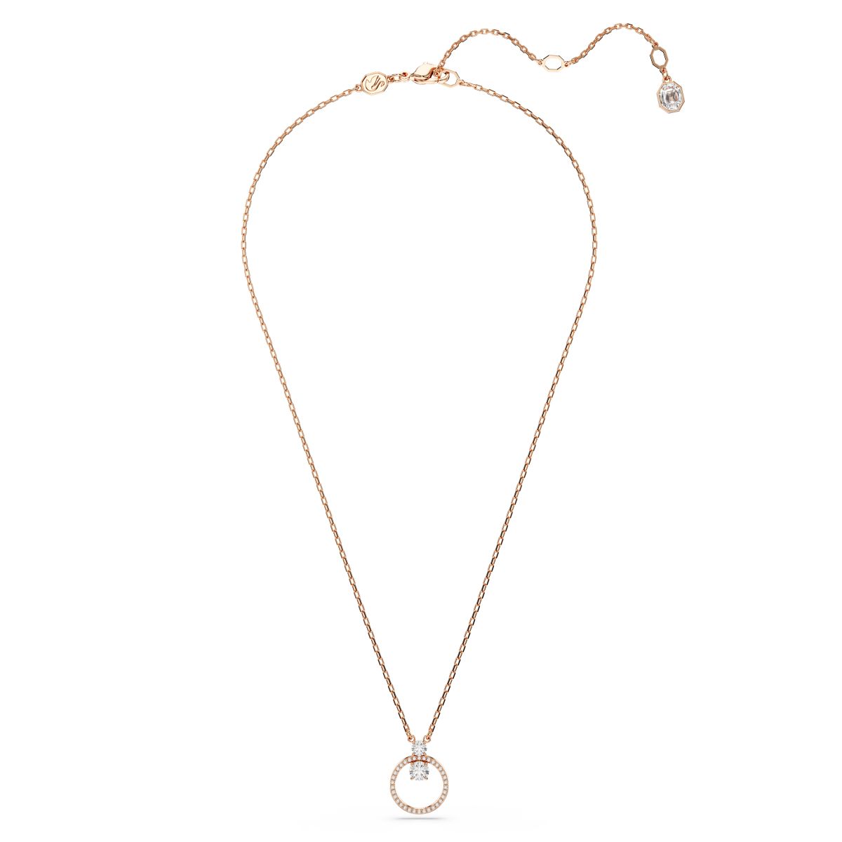 Constella Anhänger, Pavé, Rundschliff, Weiß, Roségold-Legierungsschicht