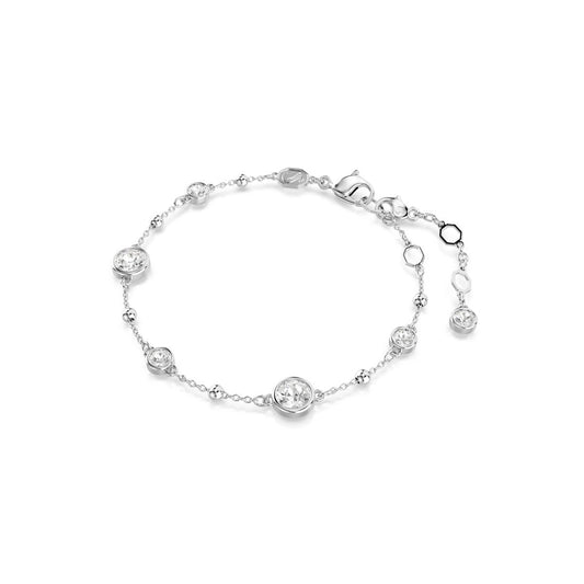 Imber Armband, Rundschliff, Weiß, Rhodiniert