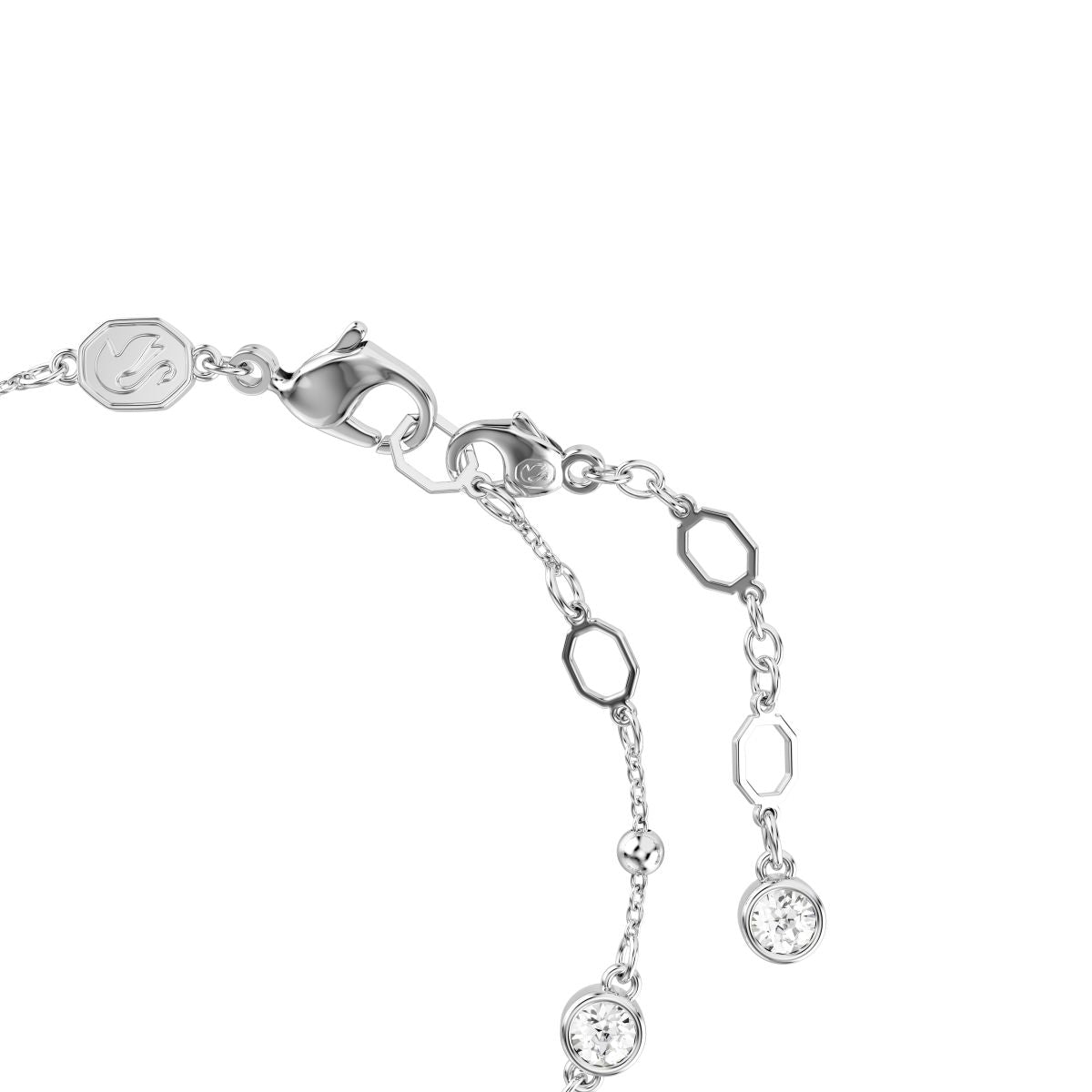 Imber Armband, Rundschliff, Weiß, Rhodiniert