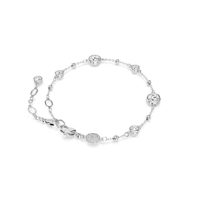Imber Armband, Rundschliff, Weiß, Rhodiniert