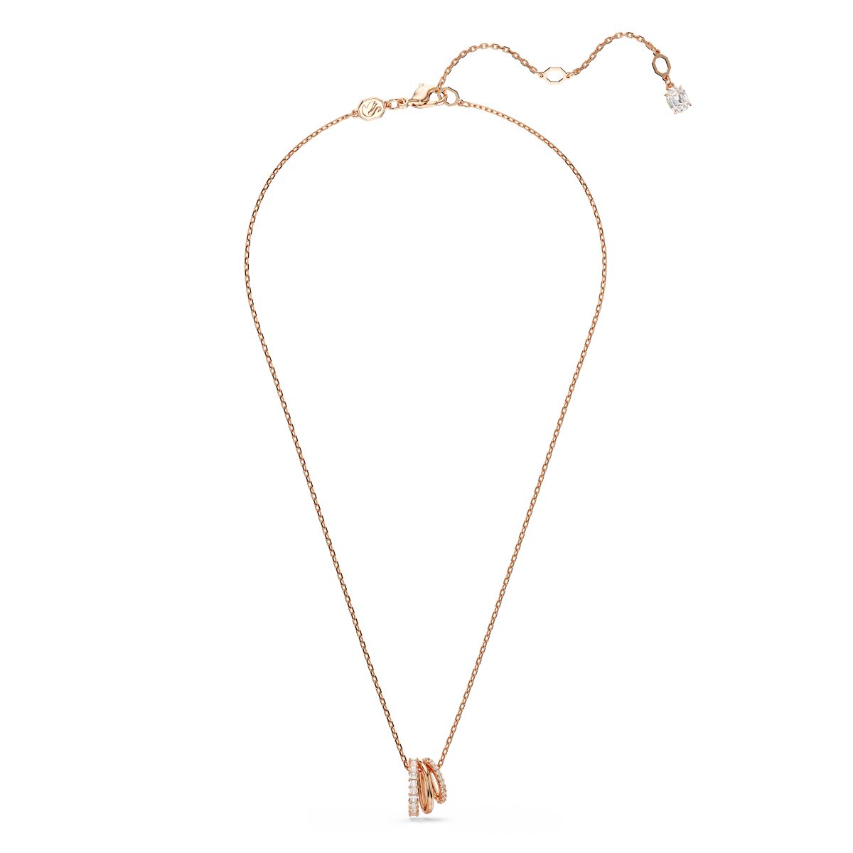 Hyperbola Anhänger, Verschiedene Schliffe, Weiß, Roségold-Legierungsschicht