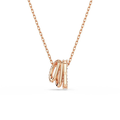 Hyperbola Anhänger, Verschiedene Schliffe, Weiß, Roségold-Legierungsschicht