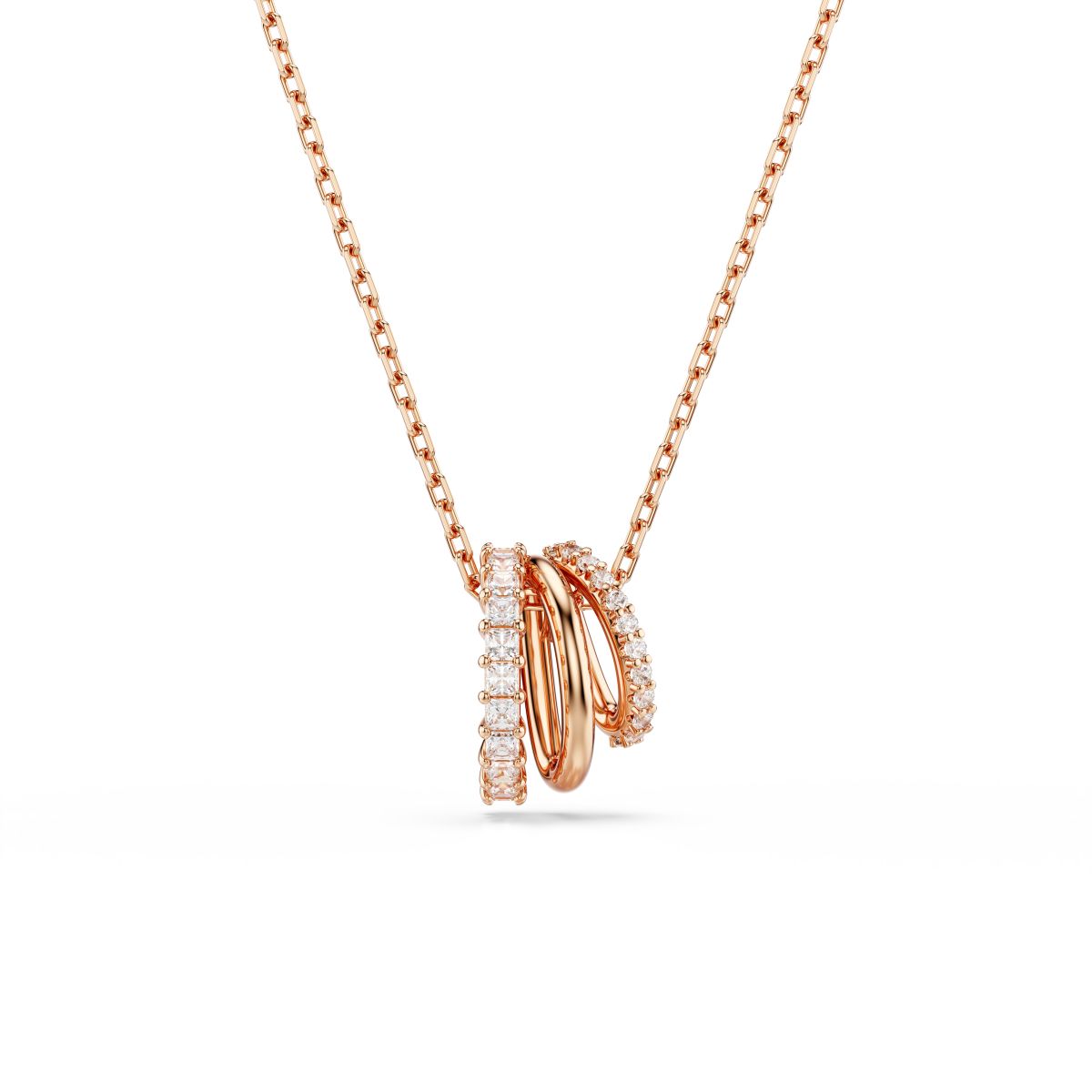 Hyperbola Anhänger, Verschiedene Schliffe, Weiß, Roségold-Legierungsschicht