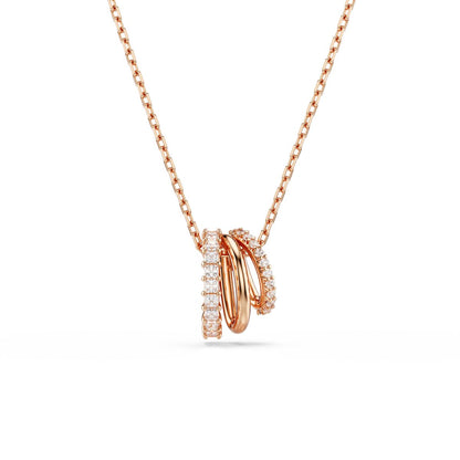 Hyperbola Anhänger, Verschiedene Schliffe, Weiß, Roségold-Legierungsschicht