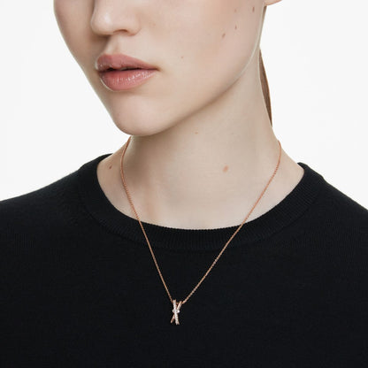 Hyperbola Anhänger, Verschiedene Schliffe, Twist, Weiß, Roségold-Legierungsschicht