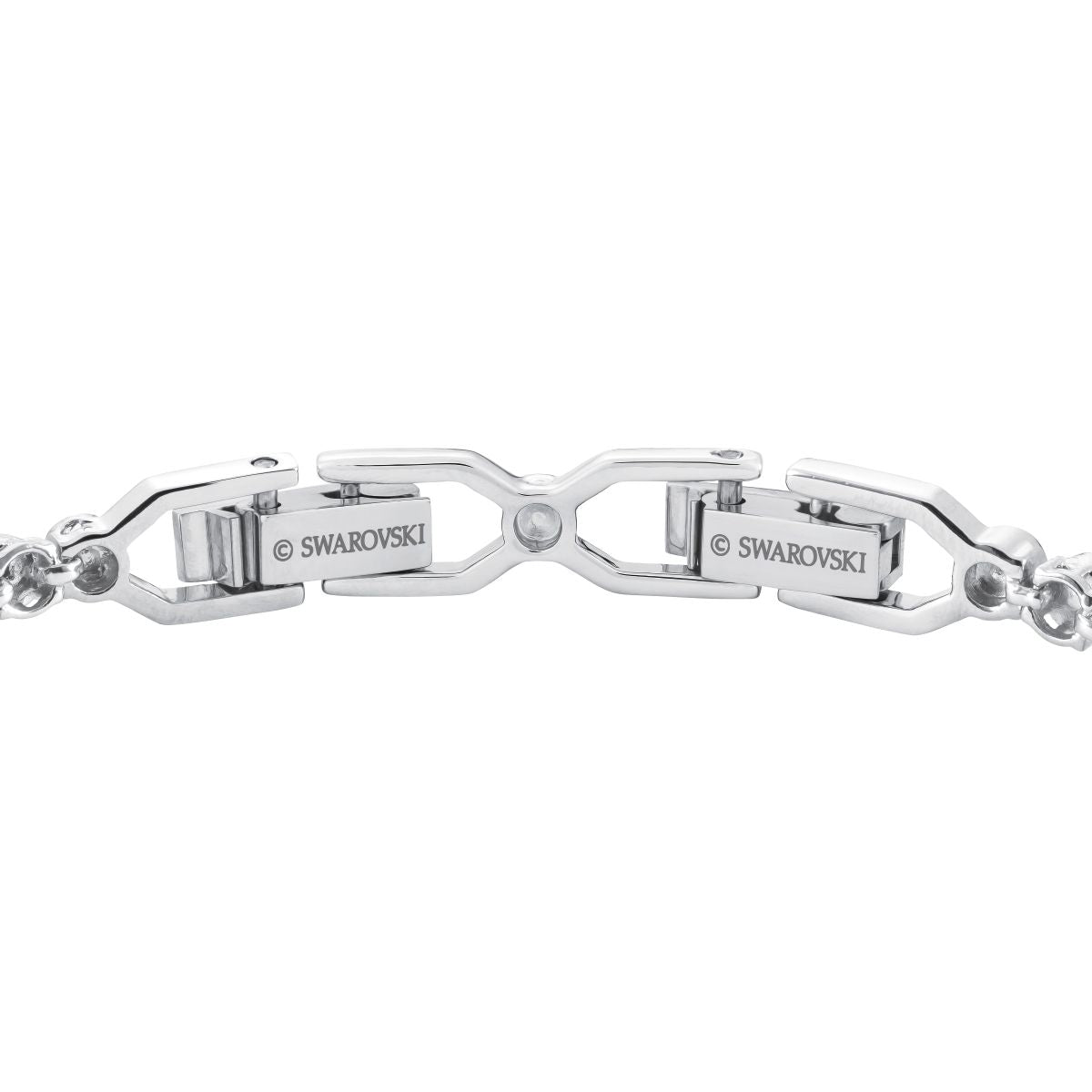 Imber Emily Tennis Armband, Rundschliff, Weiß, Rhodiniert