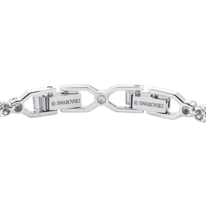 Imber Emily Tennis Armband, Rundschliff, Weiß, Rhodiniert
