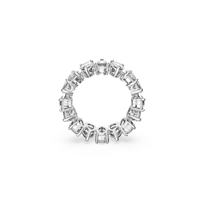 Matrix Vittore Ring, Tropfenschliff, Weiß, Rhodiniert