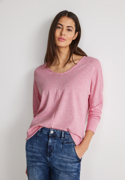 Zweifarbiges Langarmshirt