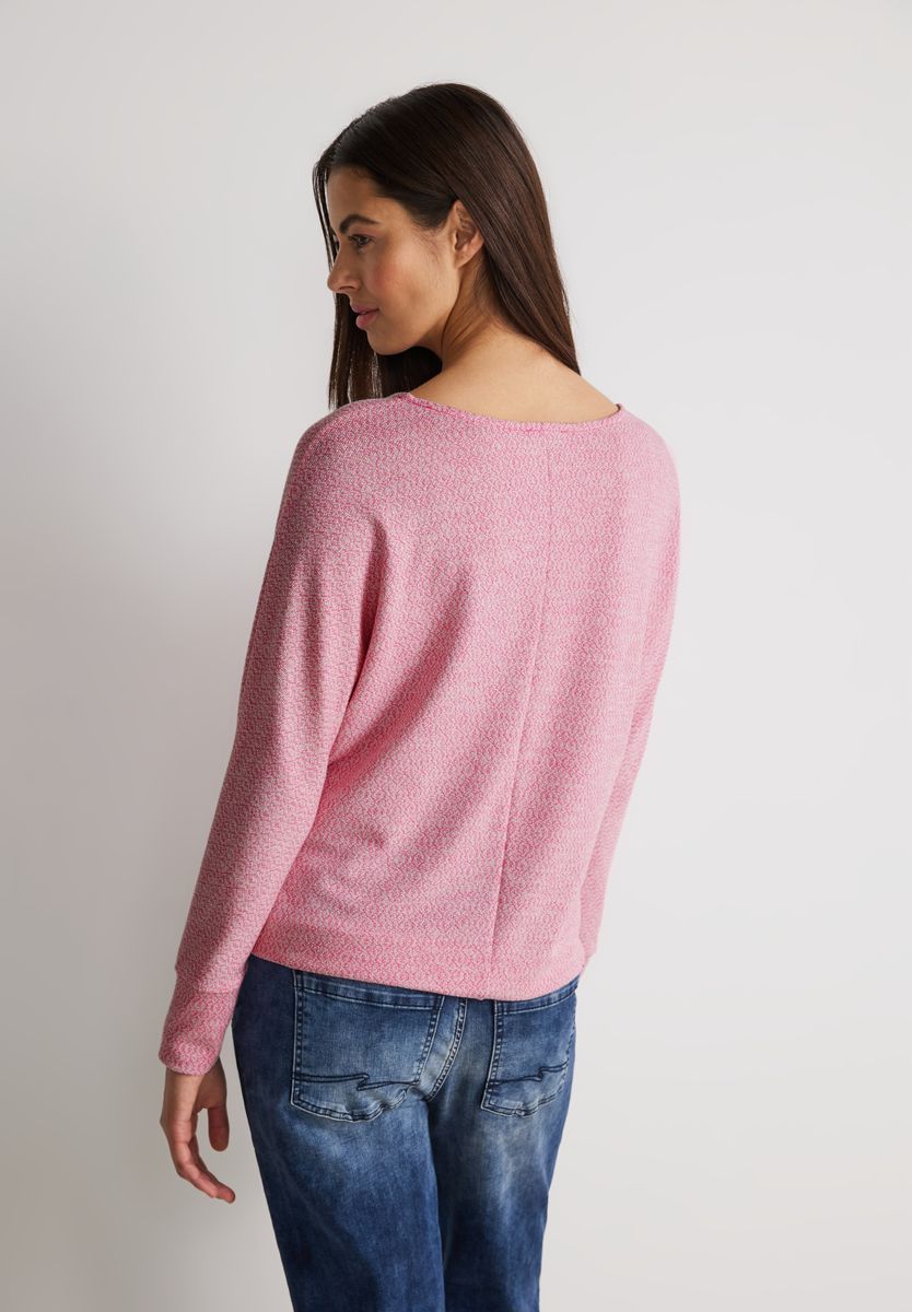 Zweifarbiges Langarmshirt