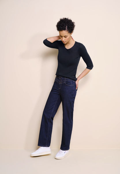 Basic T-Shirt mit 3/4 Arm