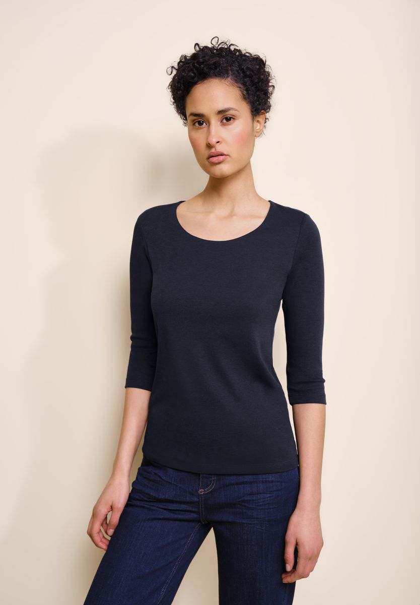 Basic T-Shirt mit 3/4 Arm