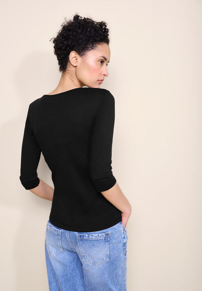 Basic T-Shirt mit 3/4 Arm