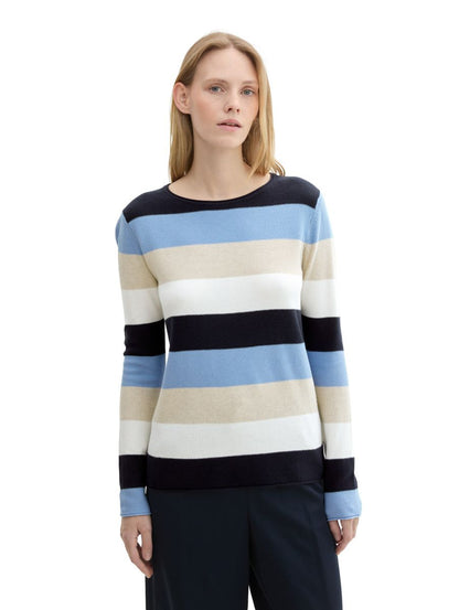 Gestreifter Strickpullover