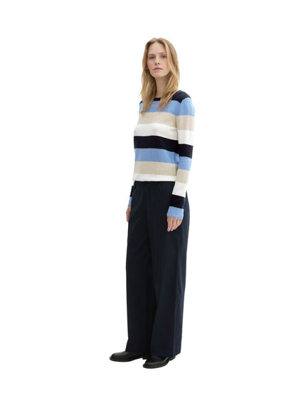 Gestreifter Strickpullover