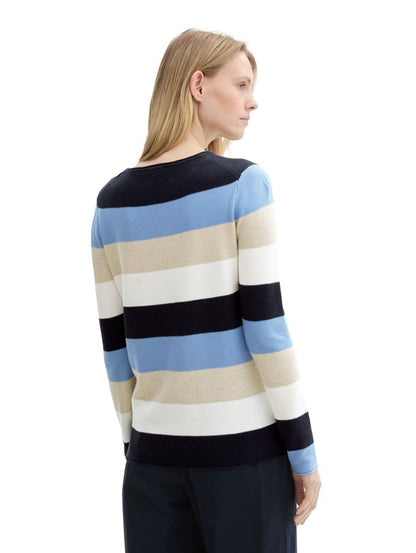 Gestreifter Strickpullover