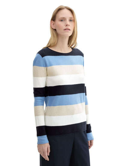 Gestreifter Strickpullover