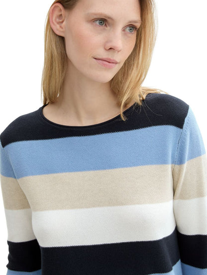 Gestreifter Strickpullover