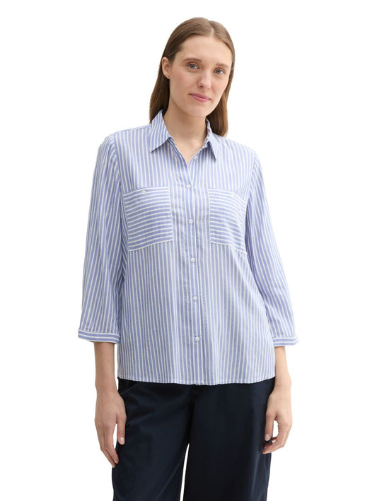Gestreifte Bluse mit LENZING(TM) ECOVERO(TM)