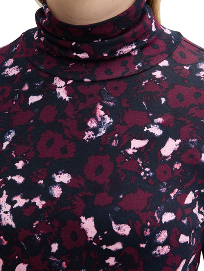 Longsleeve mit Rollkragen und Alloverprint