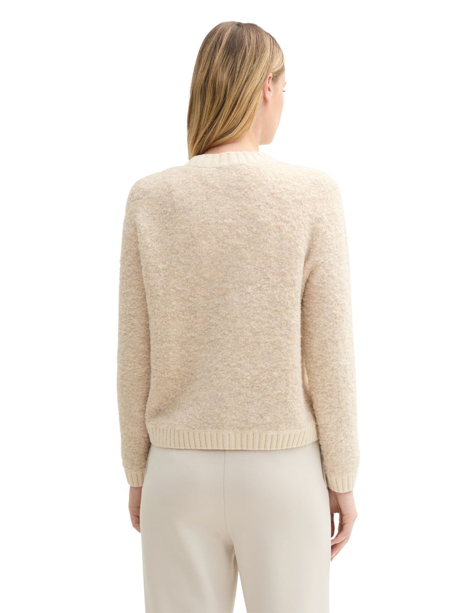 Bouclé Cardigan mit Wollanteil