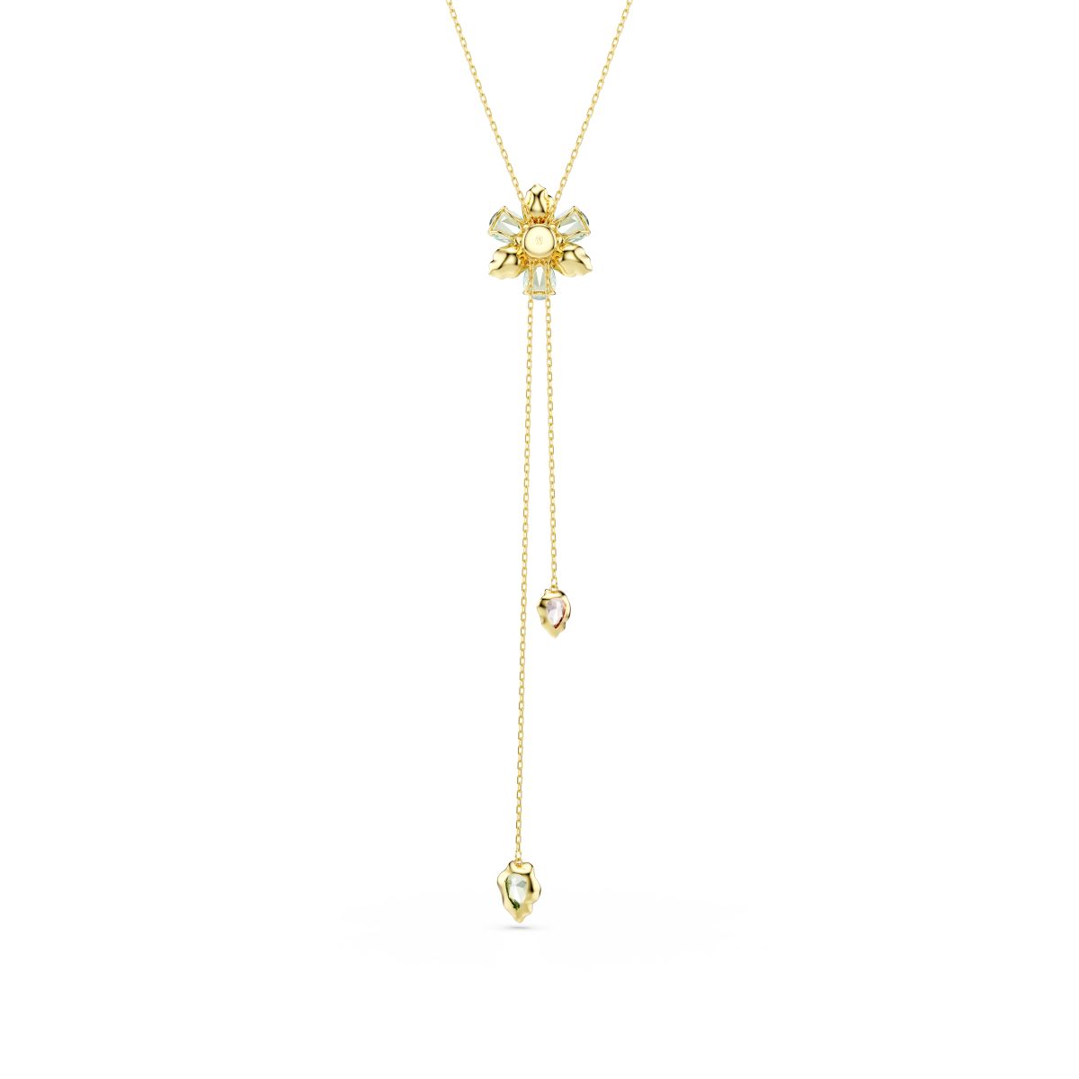 Idyllia Y-Anhänger, Verschiedene Schliffe, Blume, Mehrfarbig, Goldlegierungsschicht