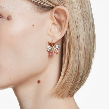 Idyllia Drop-Ohrhänger, Verschiedene Schliffe, Pavé, Schmetterling, Mehrfarbig, Metallmix