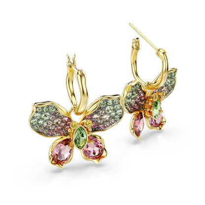 Idyllia Drop-Ohrhänger, Verschiedene Schliffe, Pavé, Schmetterling, Mehrfarbig, Metallmix