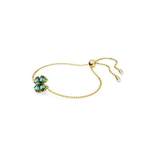 Idyllia Armband, Verschiedene Schliffe, Glücksklee, Grün, Goldlegierungsschicht