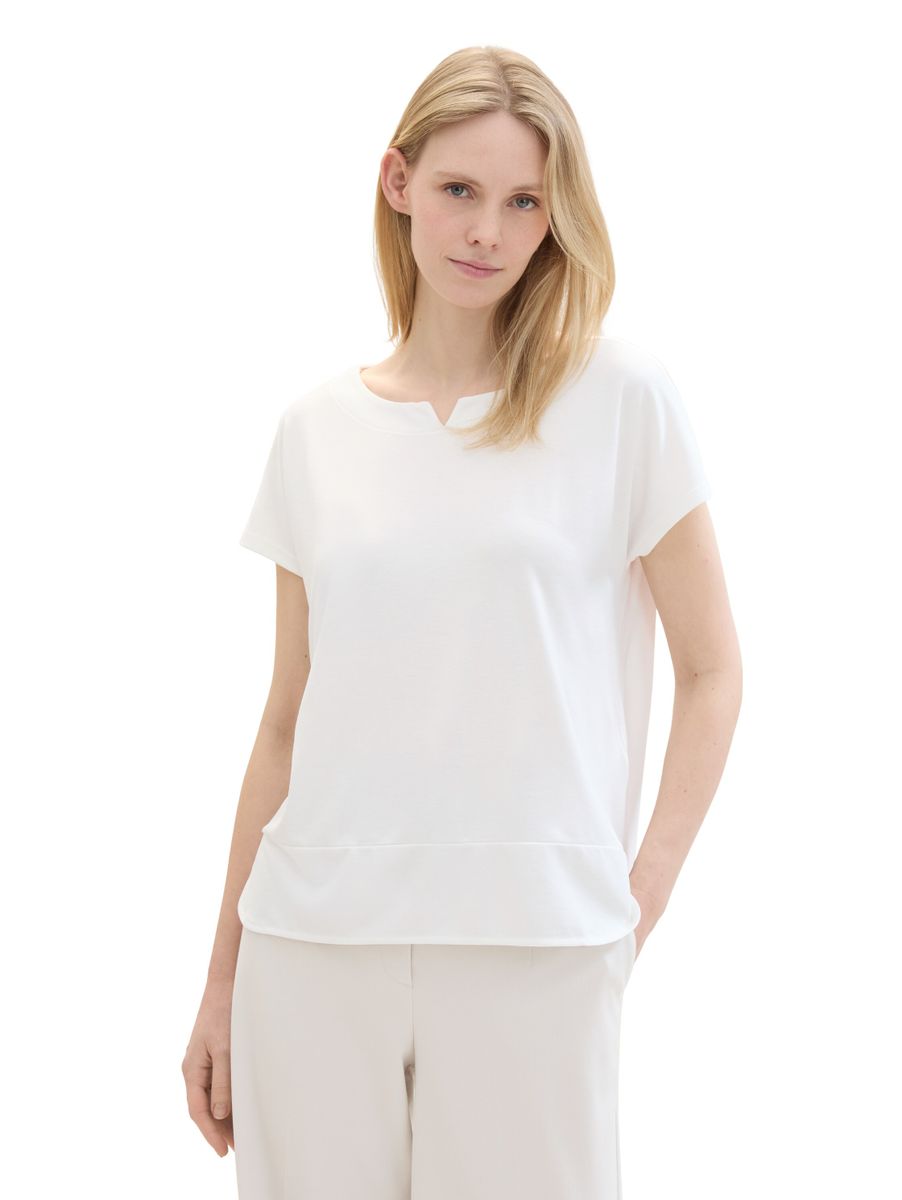 T-Shirt aus Materialmix