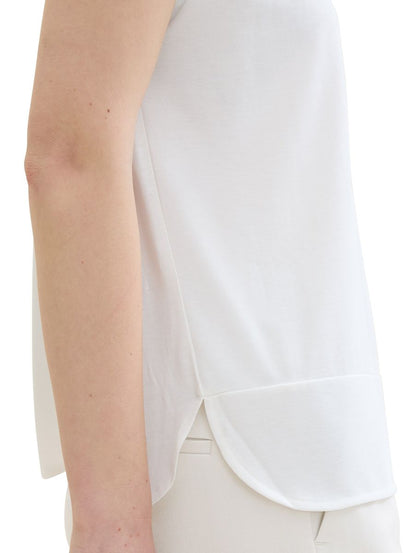 T-Shirt aus Materialmix
